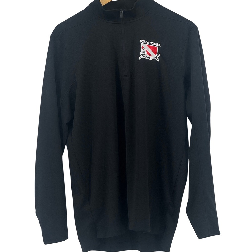 Nike DriFit Quarter Zip Pullover USMA Scuba West Point Black Men Medium Military